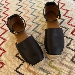 See by Chloe Black Espadrille Sandals